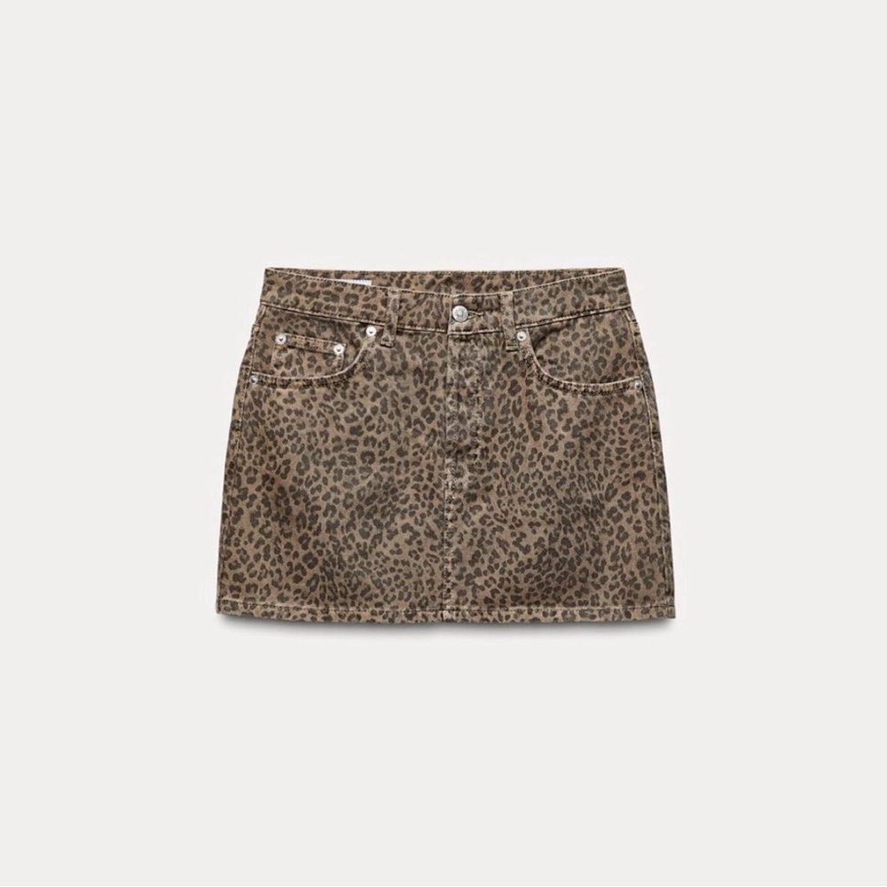 Zara Leopard Print Mini Skirt